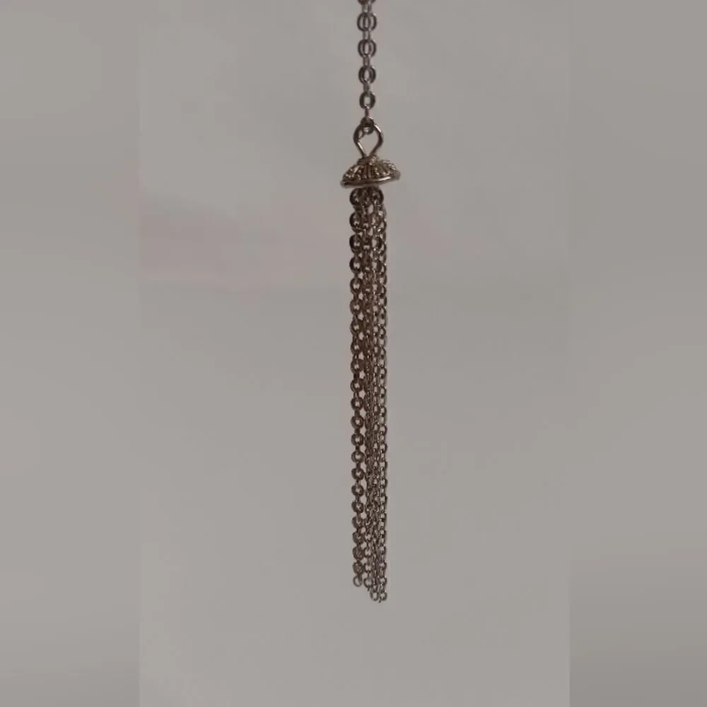 CLEARANCE Silver tassle necklace
